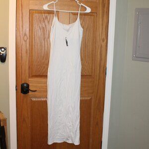 Forever 21 White Spaghetti Strap Knit Dress - Size Small - NWT